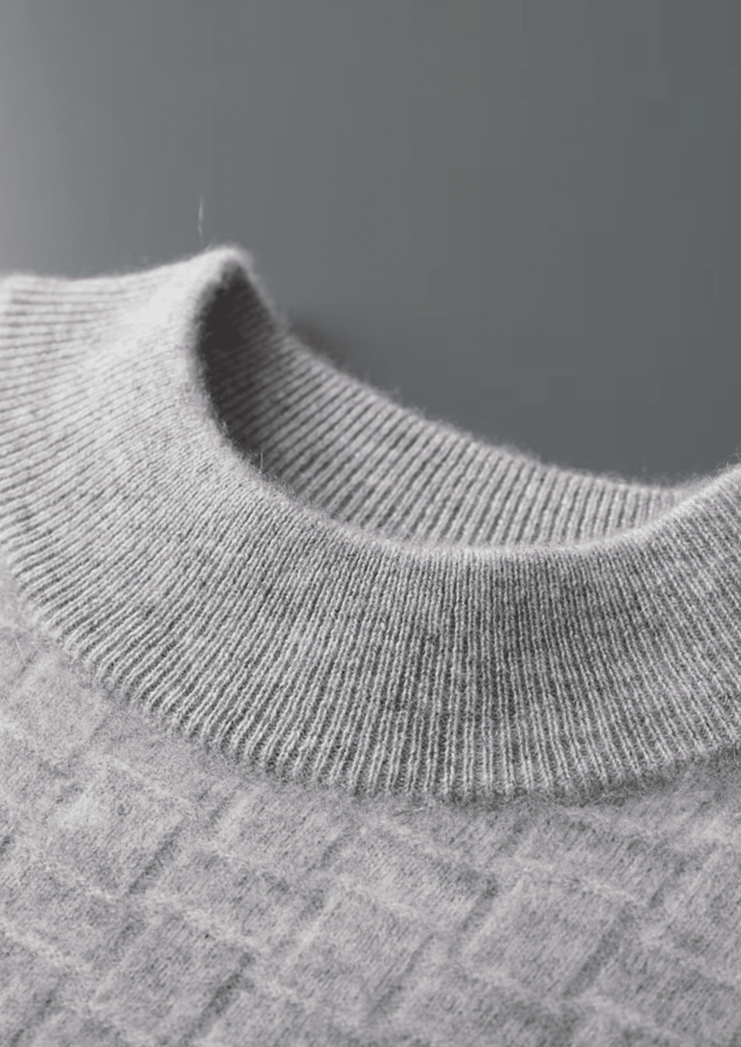 PURE EXTRA - FINE MERINO WOOL TEXTURED MOCKNECK - LORMIER - 