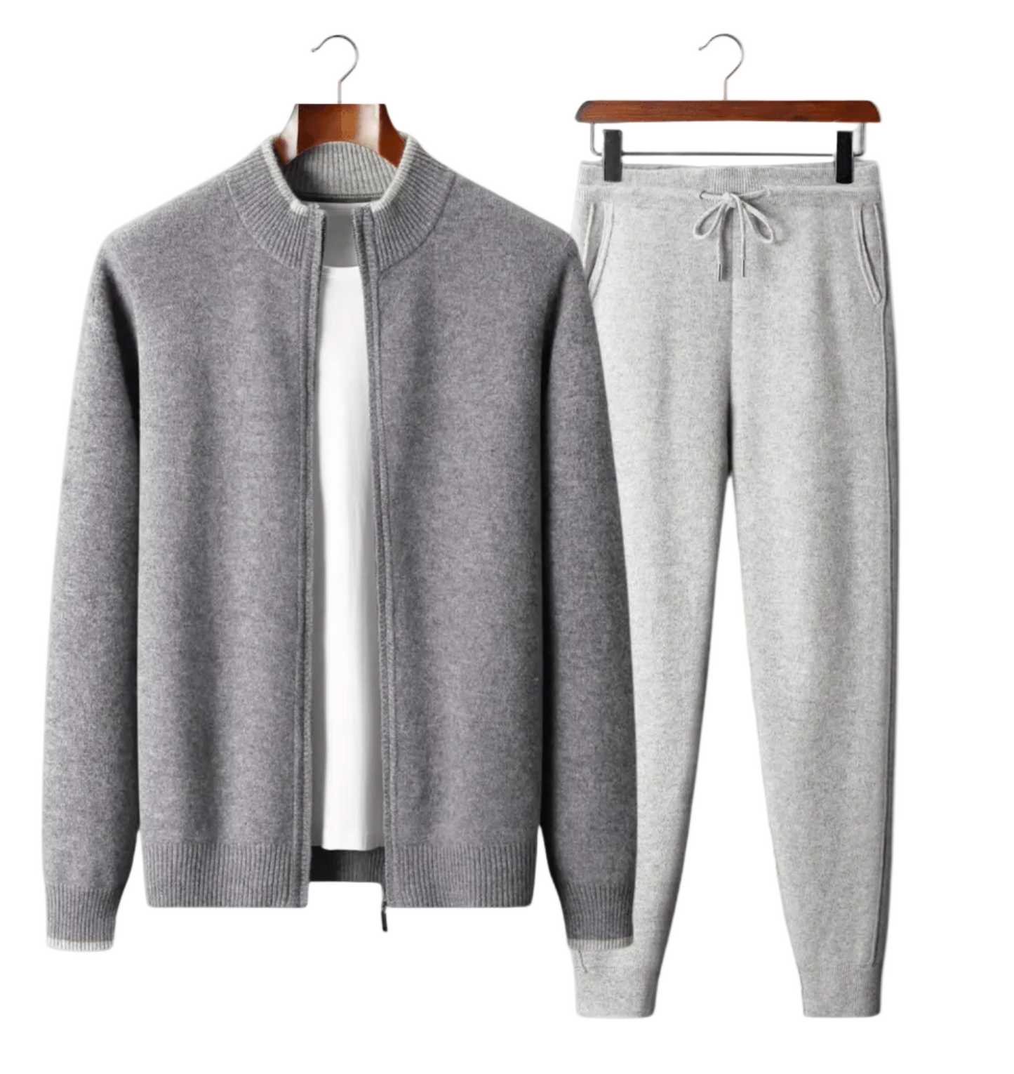 PURE EXTRA - FINE MERINO WOOL TWO TONE SET - LORMIER - 