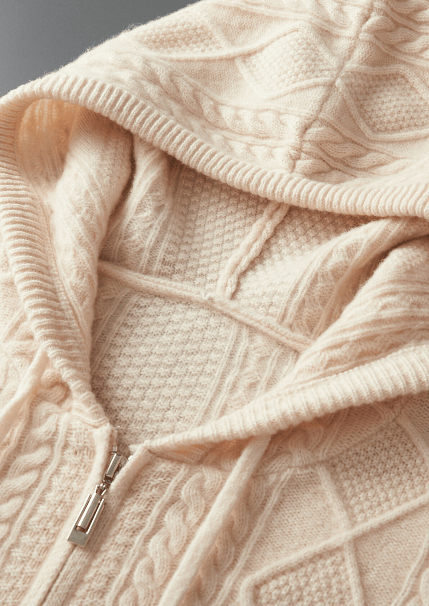 PURE EXTRA - FINE MERINO WOOL WINTERTIME ZIPPER HOODIE - LORMIER - 