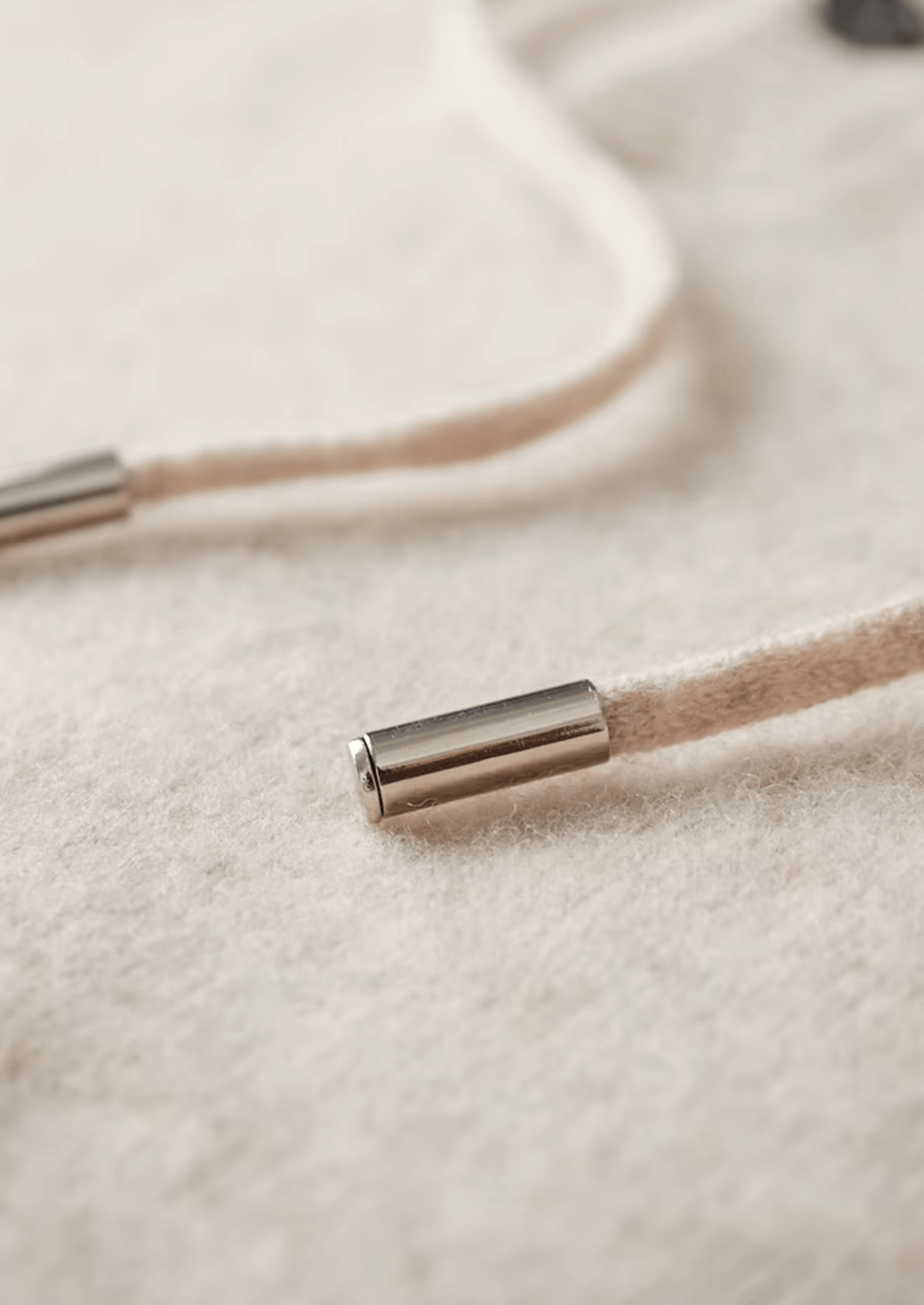 PURE MERINO WOOL BUTTON HOODIE - LORMIER - 