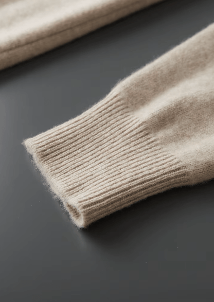 PURE MERINO WOOL BUTTON HOODIE - LORMIER - 