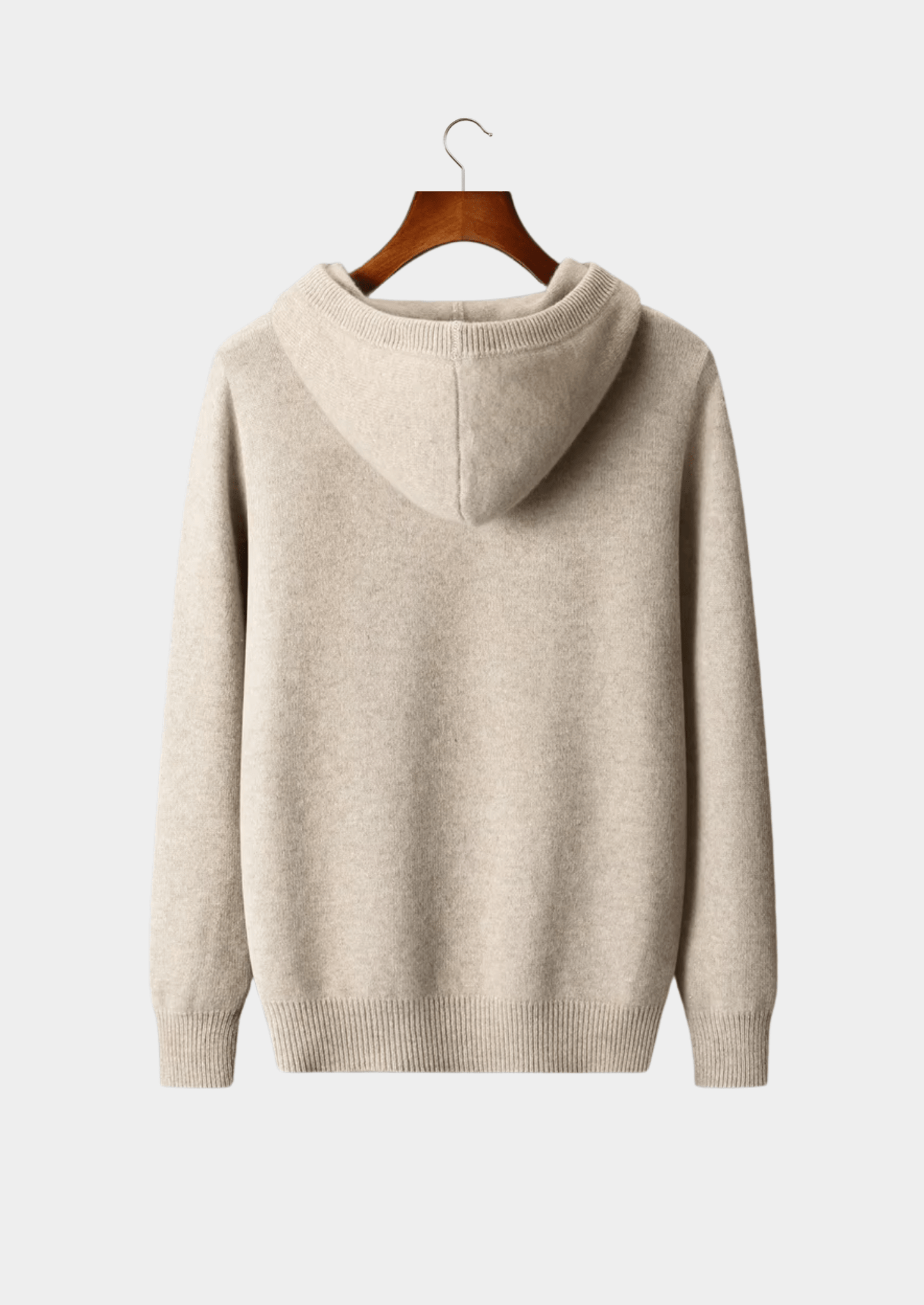 PURE MERINO WOOL BUTTON HOODIE - LORMIER - 
