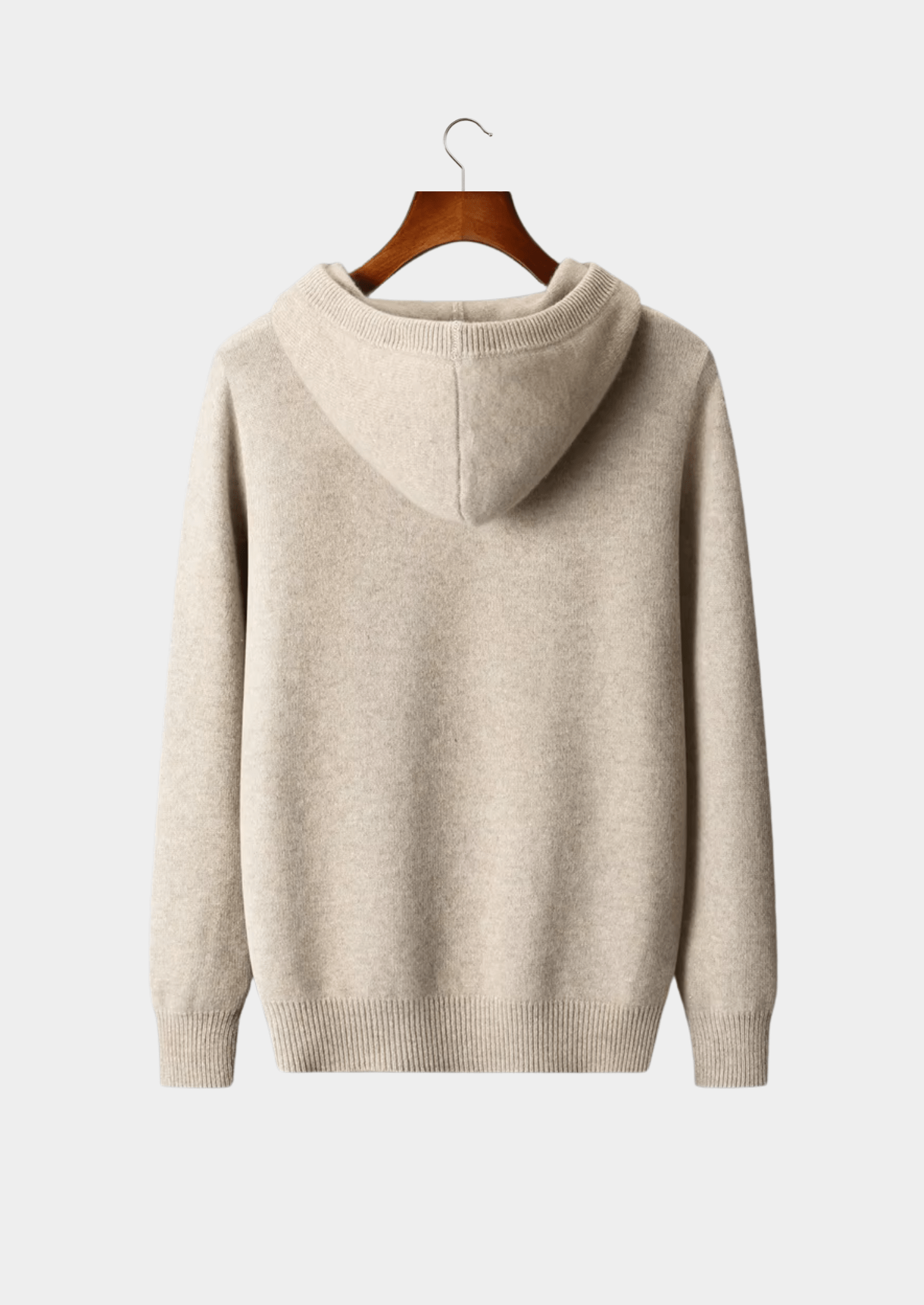 PURE MERINO WOOL BUTTON HOODIE - LORMIER - 