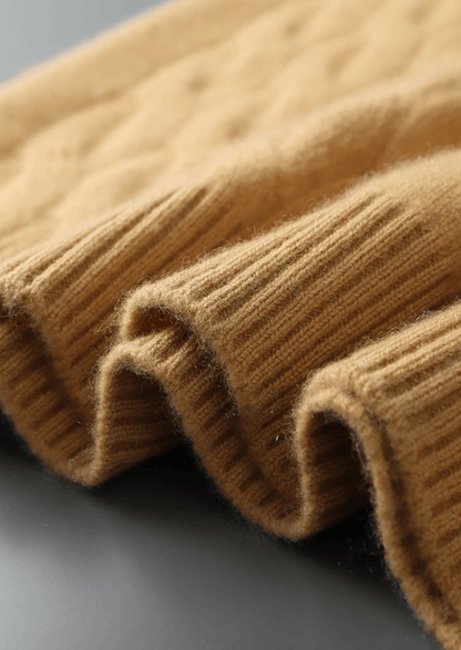 PURE MERINO WOOL CABLE CREWNECK - LORMIER - 