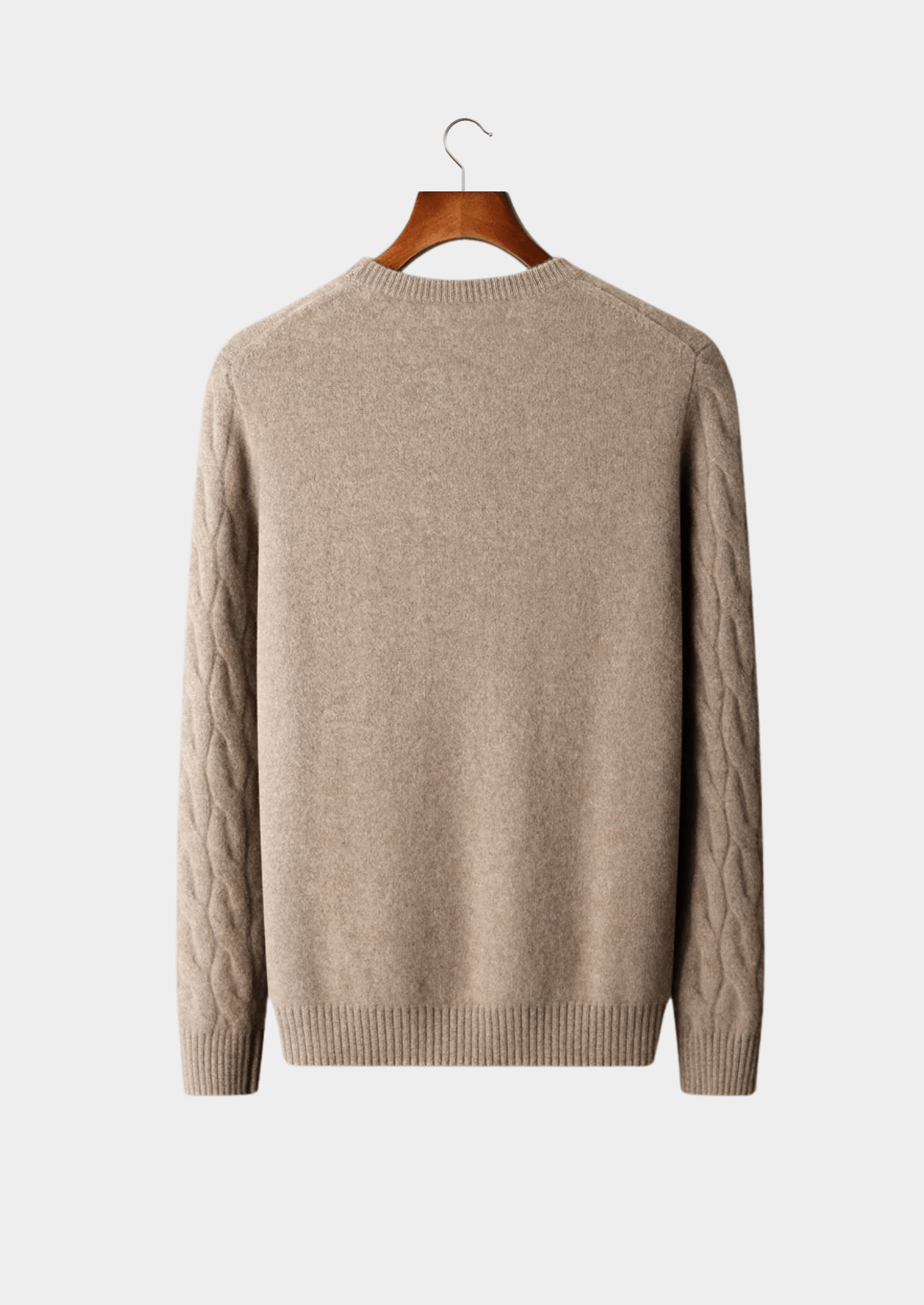 PURE MERINO WOOL CABLE CREWNECK - LORMIER - 