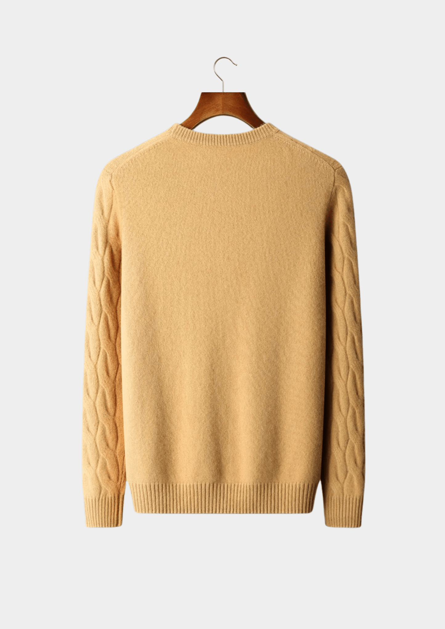 PURE MERINO WOOL CABLE CREWNECK - LORMIER - 