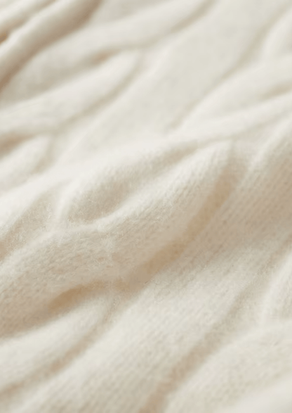 PURE MERINO WOOL DUAL - ZIP CABLE CARDIGAN - LORMIER - 