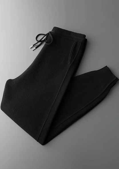 PURE MERINO WOOL LEISURE JOGGERS - LORMIER - 