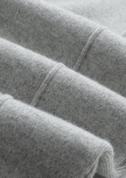 PURE MERINO WOOL LIGHT GRAY SET - LORMIER - 