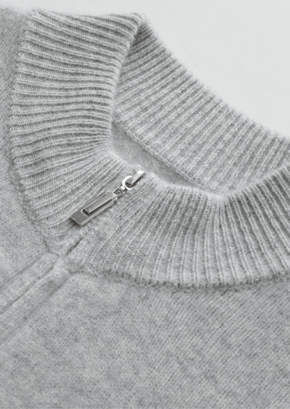 PURE MERINO WOOL LIGHT GRAY SET - LORMIER - 