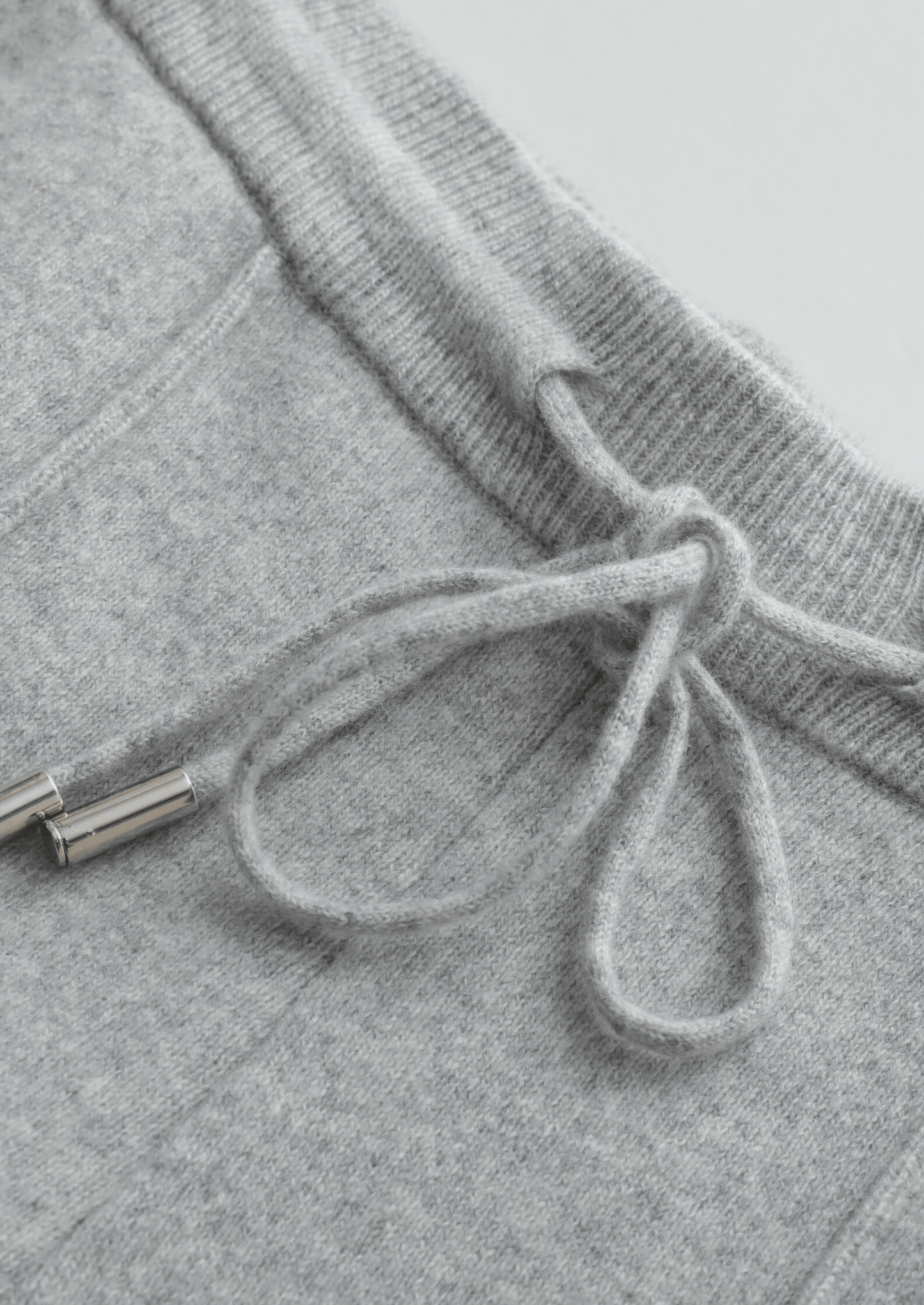 PURE MERINO WOOL LIGHT GRAY SET - LORMIER - 