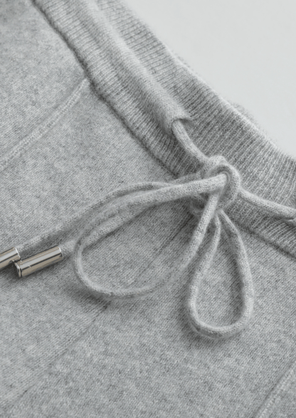 PURE MERINO WOOL LIGHT GRAY SET - LORMIER - 