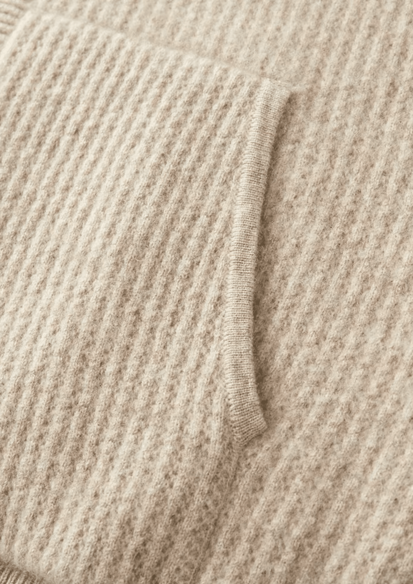 PURE MERINO WOOL RIBBED ZIPPER HOODIE - LORMIER - 