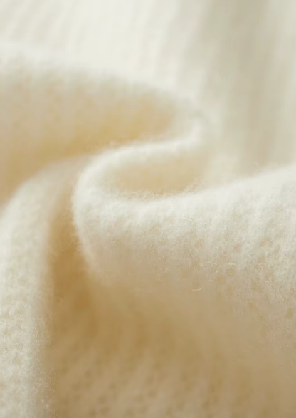 PURE MERINO WOOL RIBBED ZIPPER HOODIE - LORMIER - 
