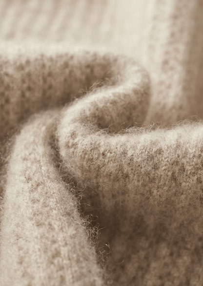 PURE MERINO WOOL RIBBED ZIPPER HOODIE - LORMIER - 