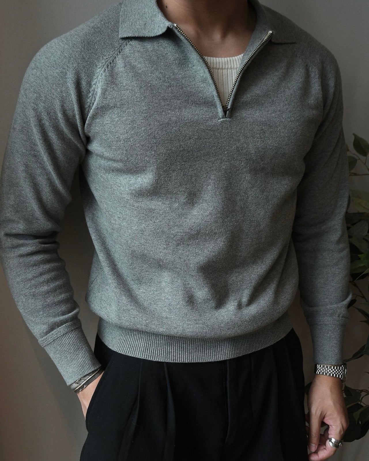 QUARTER ZIP POLO - LORMIER - 