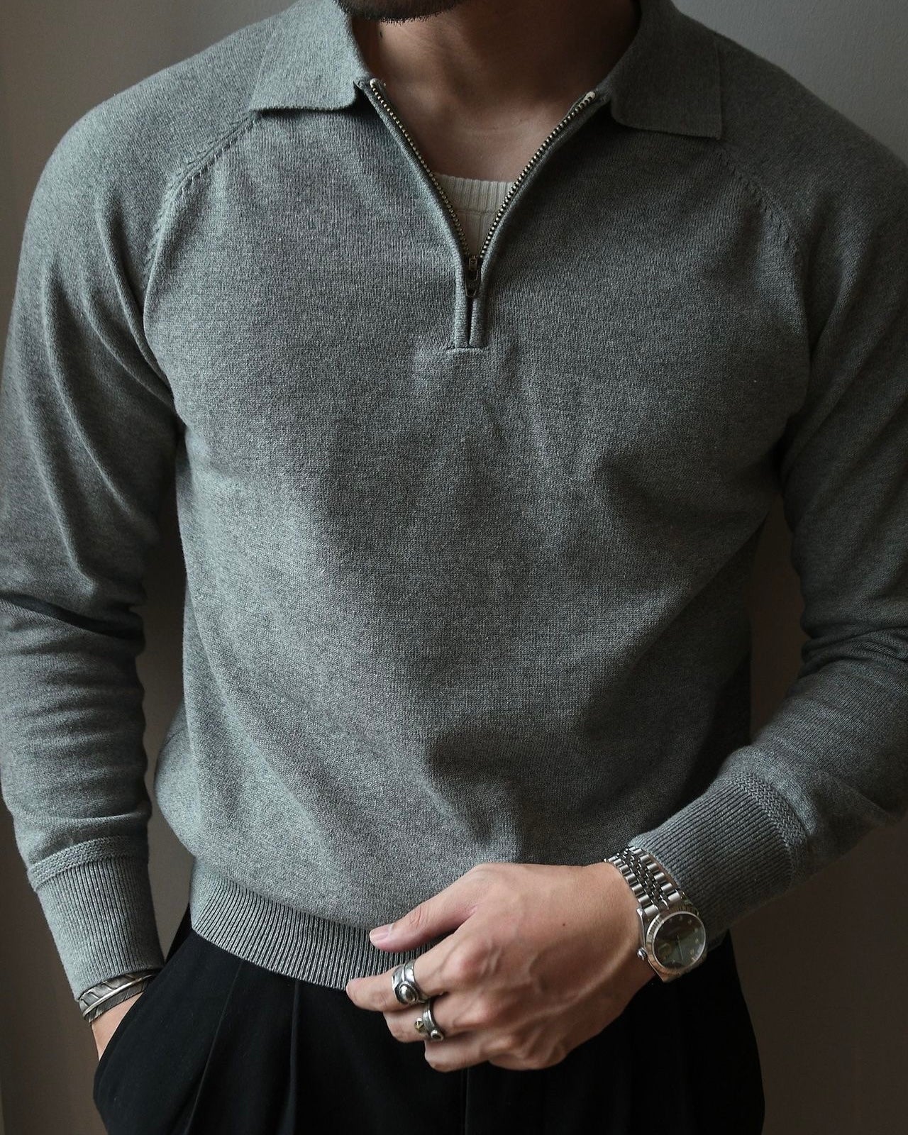 QUARTER ZIP POLO - LORMIER - 