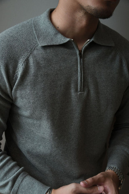 QUARTER ZIP POLO - LORMIER - 