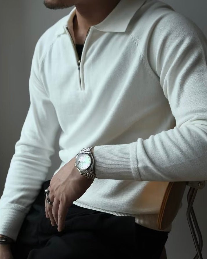 QUARTER ZIP POLO - LORMIER - 