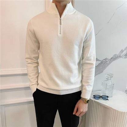 QUARTER ZIP SWEATER - LORMIER - 