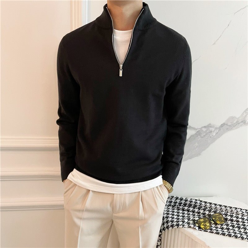 QUARTER ZIP SWEATER - LORMIER - 
