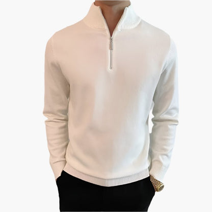 QUARTER ZIP SWEATER - LORMIER - 