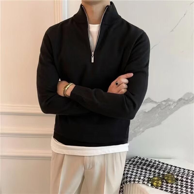 QUARTER ZIP SWEATER - LORMIER - 