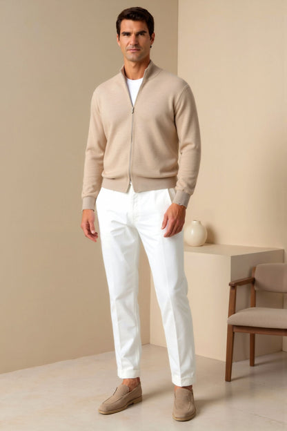 REGULAR FIT CHINO ANKLE PANTS - LORMIER - 