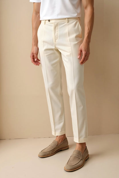 REGULAR FIT CHINO ANKLE PANTS - LORMIER - 