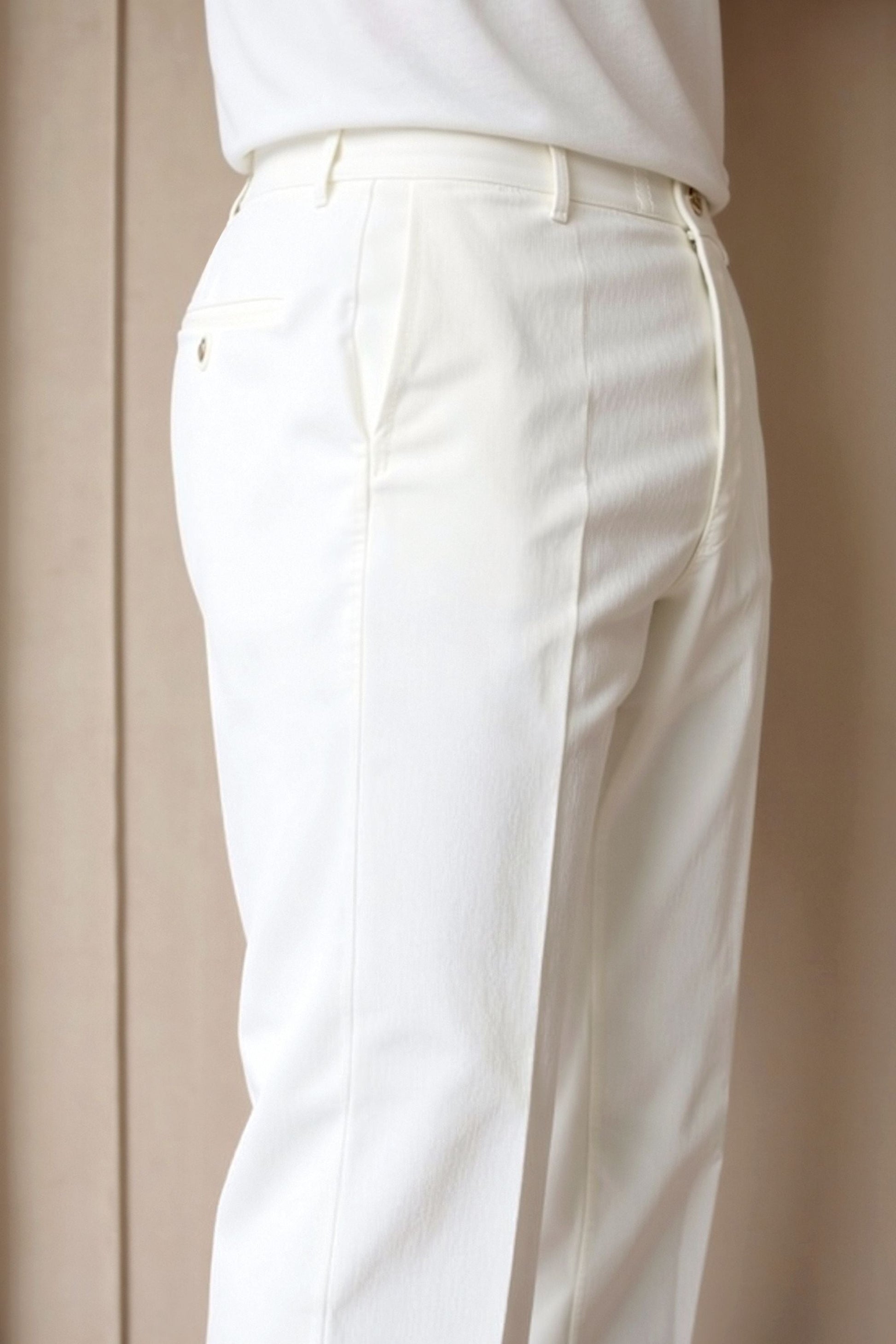 REGULAR FIT CHINO ANKLE PANTS - LORMIER - 