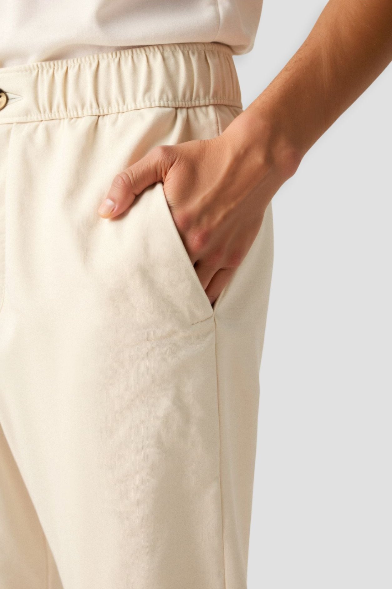 REGULAR FIT LINEN LOOSE PANTS - LORMIER - 