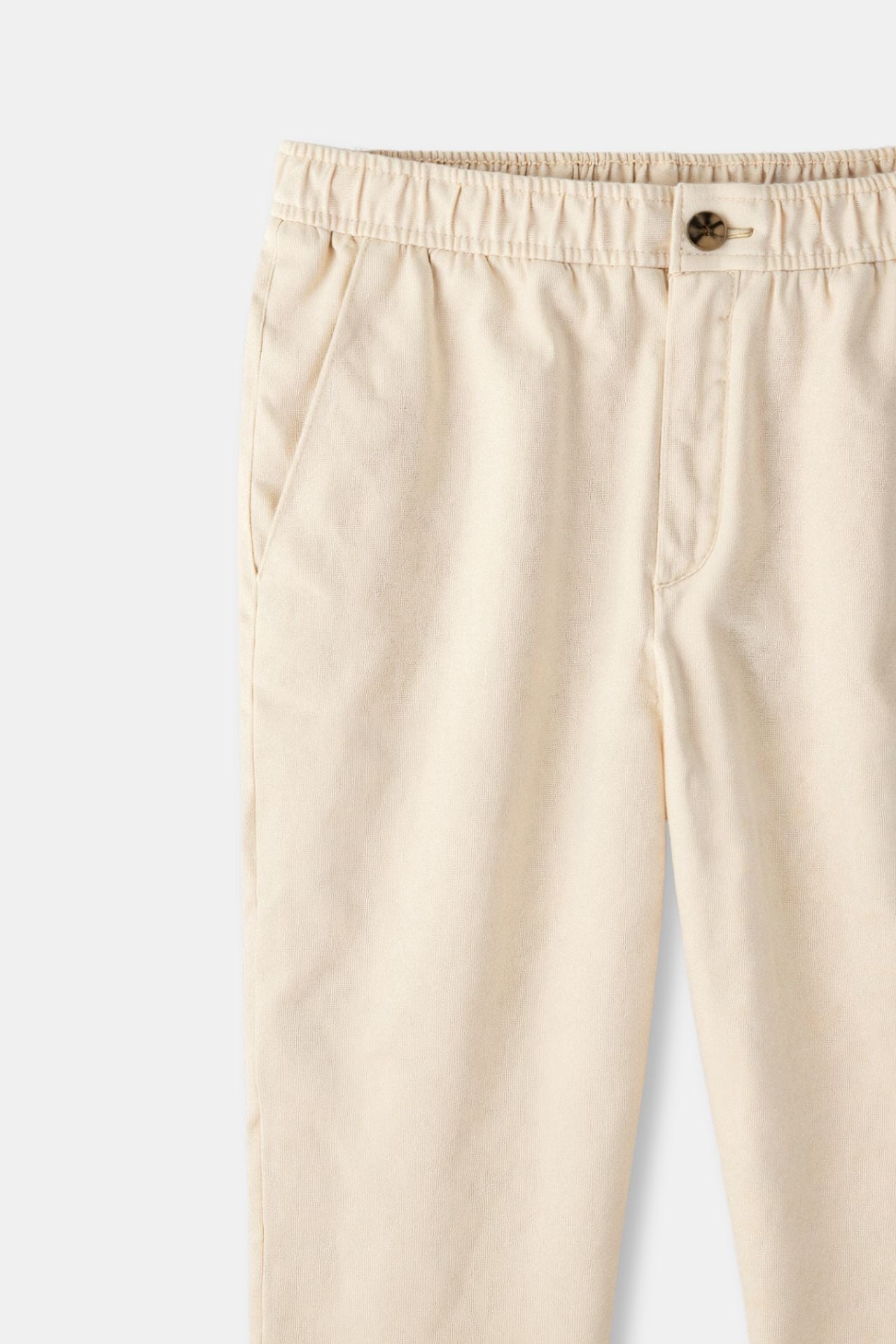 REGULAR FIT LINEN LOOSE PANTS - LORMIER - 