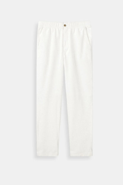 REGULAR FIT LINEN LOOSE PANTS - LORMIER - 