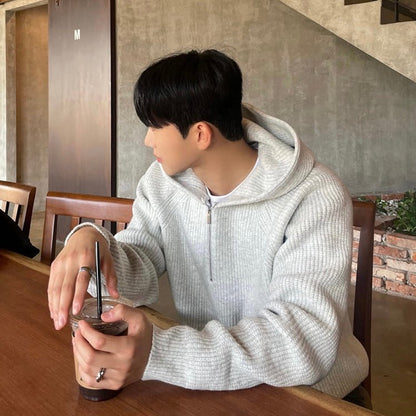 SEMI ZIP HOODIE - LORMIER - 