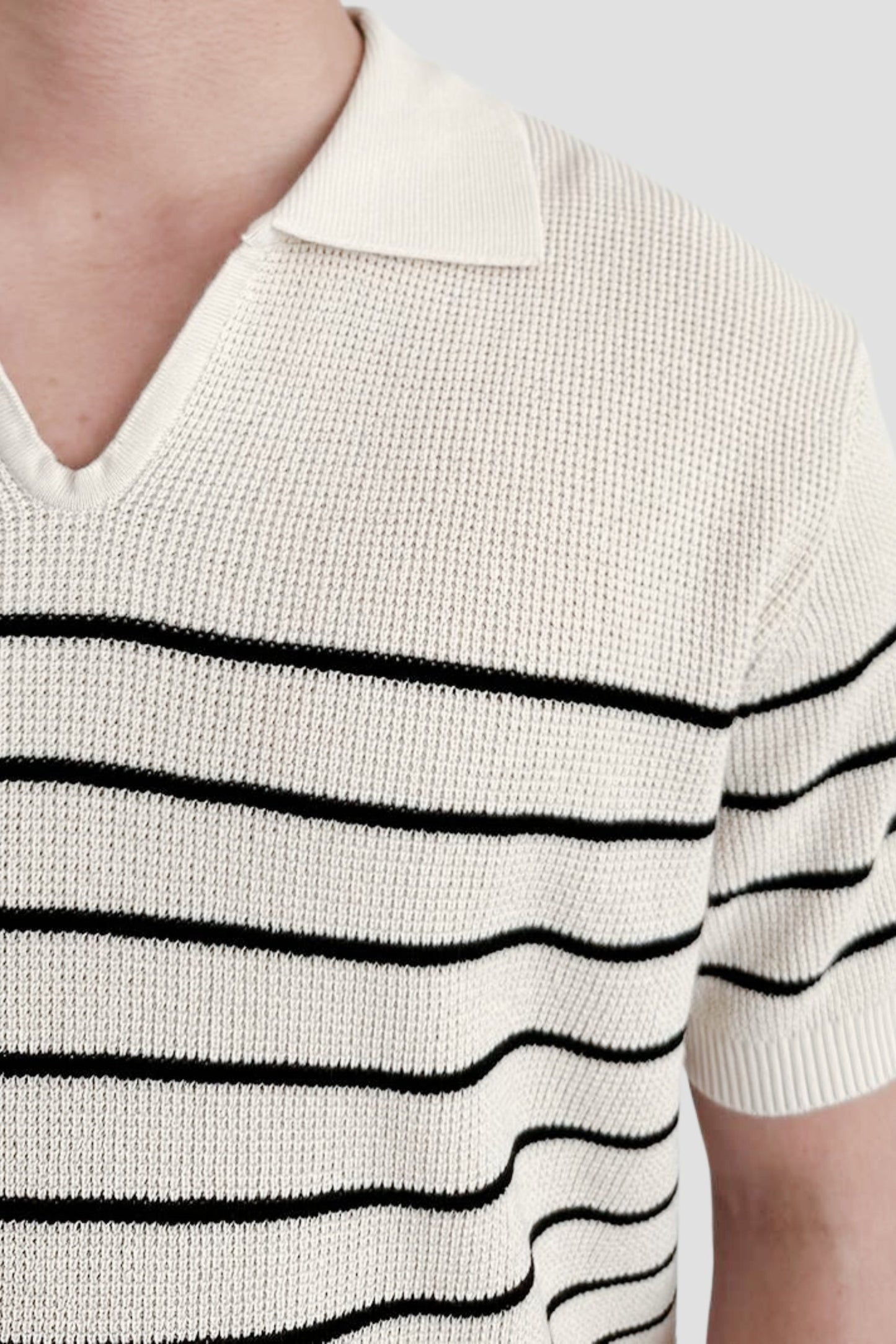 SHORT SLEEVE KNITTED HIGH STRETCH POLO - LORMIER - 