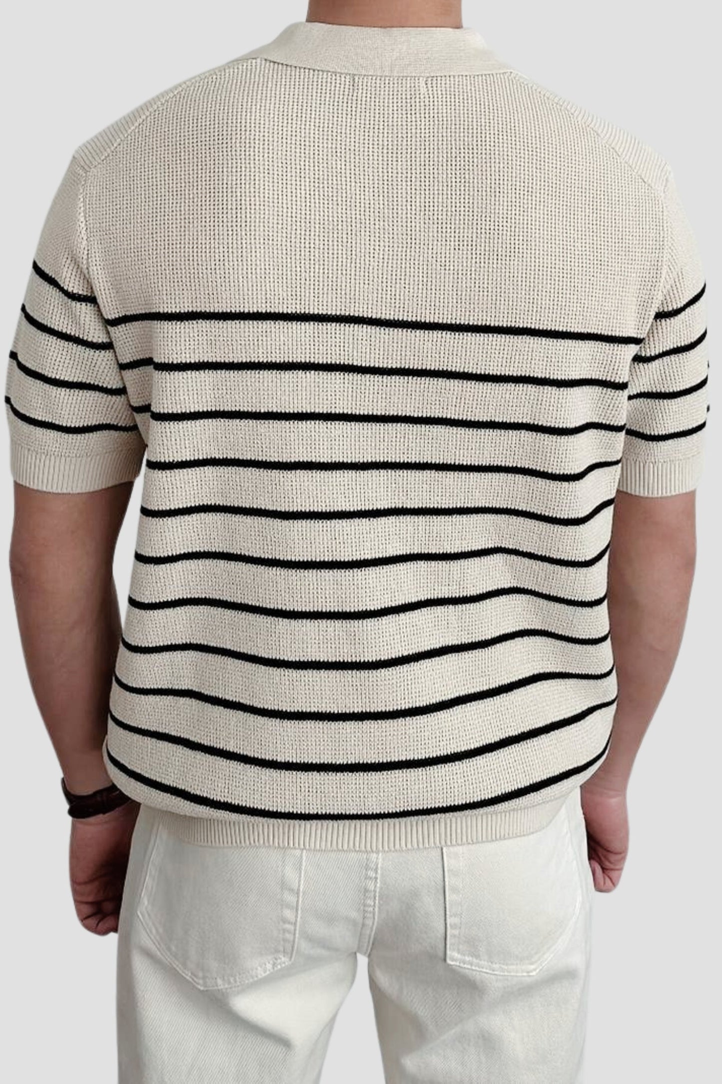 SHORT SLEEVE KNITTED HIGH STRETCH POLO - LORMIER - 