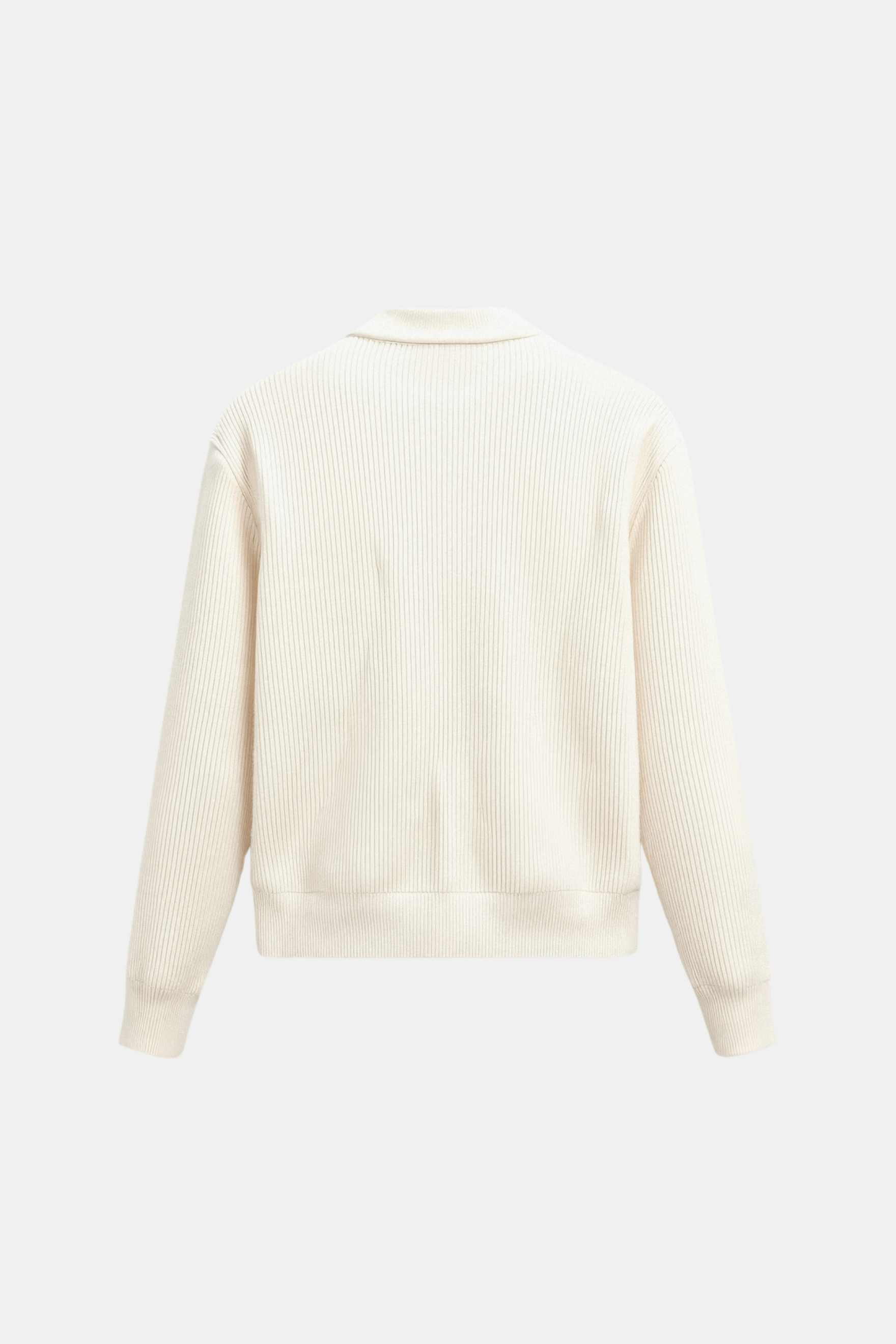 SOLID KNITTED CREW NECK CARDIGAN - LORMIER - 