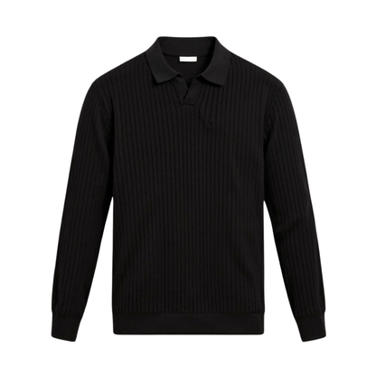 STRIPED LONG SLEEVE POLO - LORMIER - 