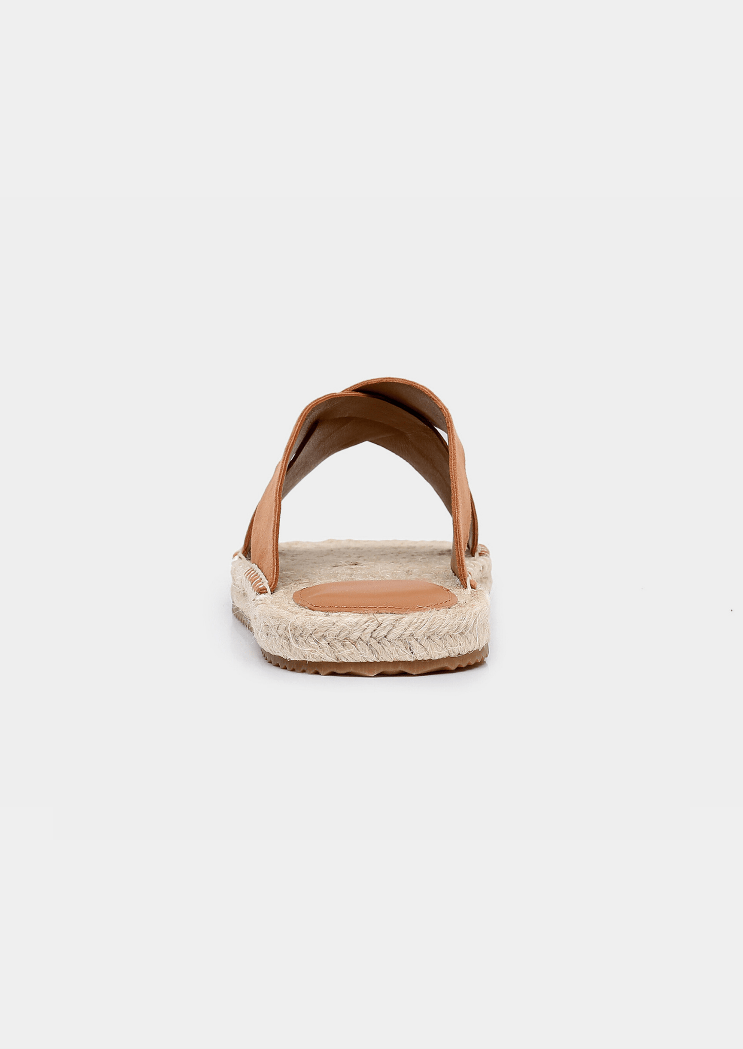 Vibrant orange suede open-toe sandals featuring a lightweight construction and braided jute trim.