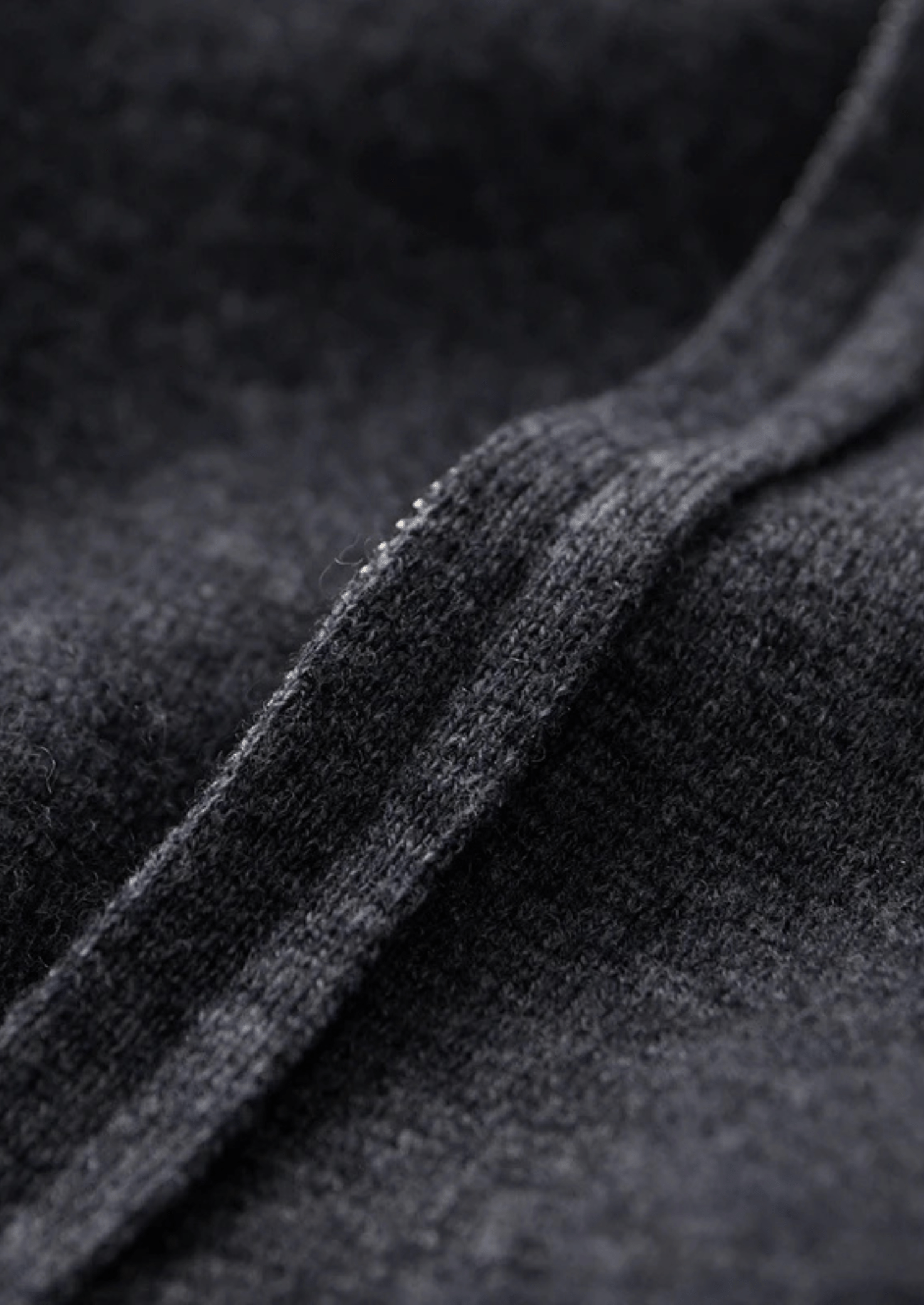 Close-up of dark gray fabric texture