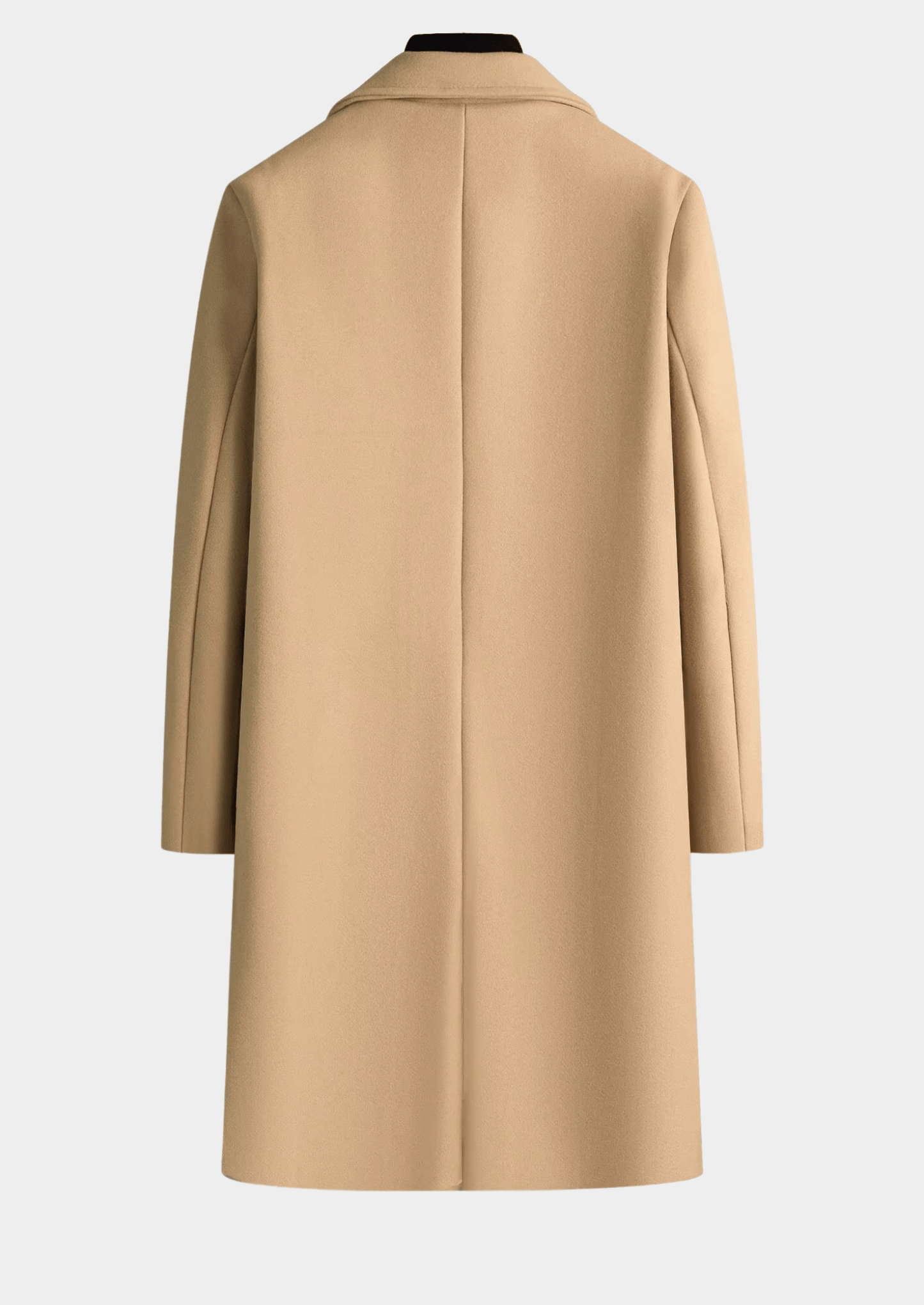 Beige overcoat on a light gray background