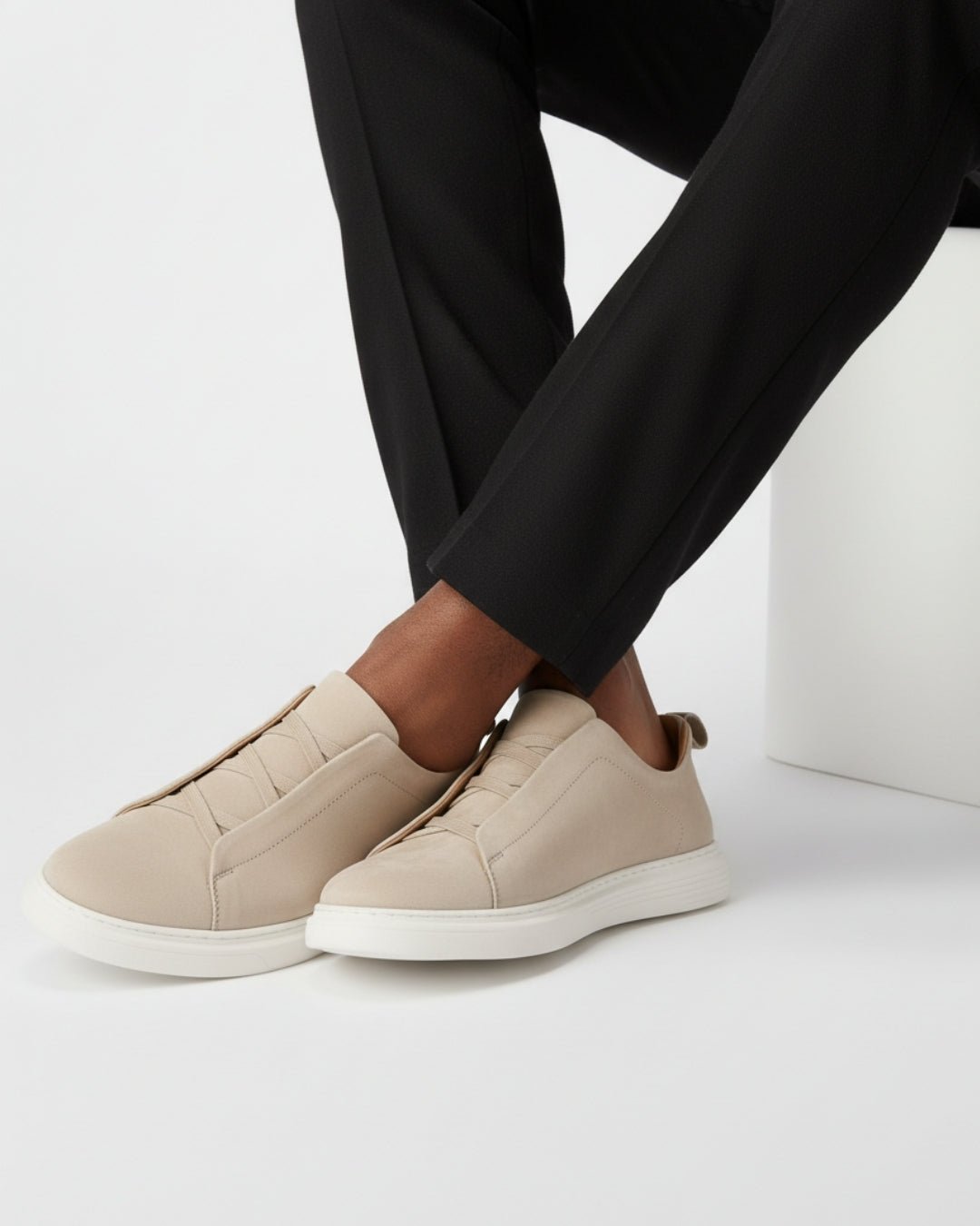THE LUSSO SLIP - ON - SUEDE LEATHER SNEAKER - LORMIER - 