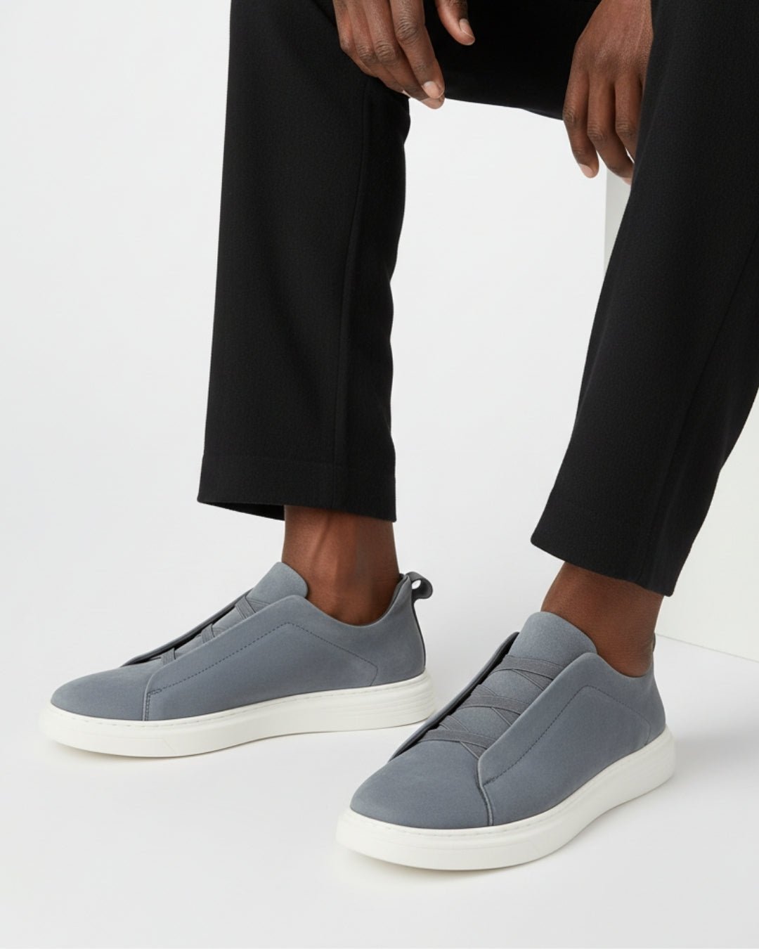 THE LUSSO SLIP - ON - SUEDE LEATHER SNEAKER - LORMIER - 