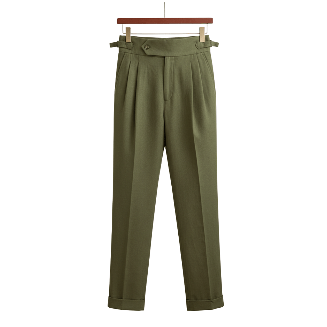 THE REFINED COTTON - LINEN GENTLEMAN TROUSERS - LORMIER - 