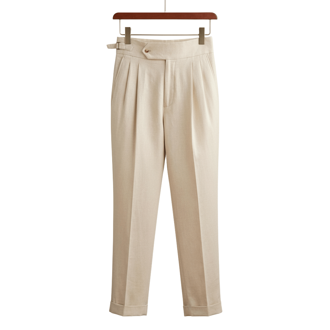 THE REFINED COTTON - LINEN GENTLEMAN TROUSERS - LORMIER - 