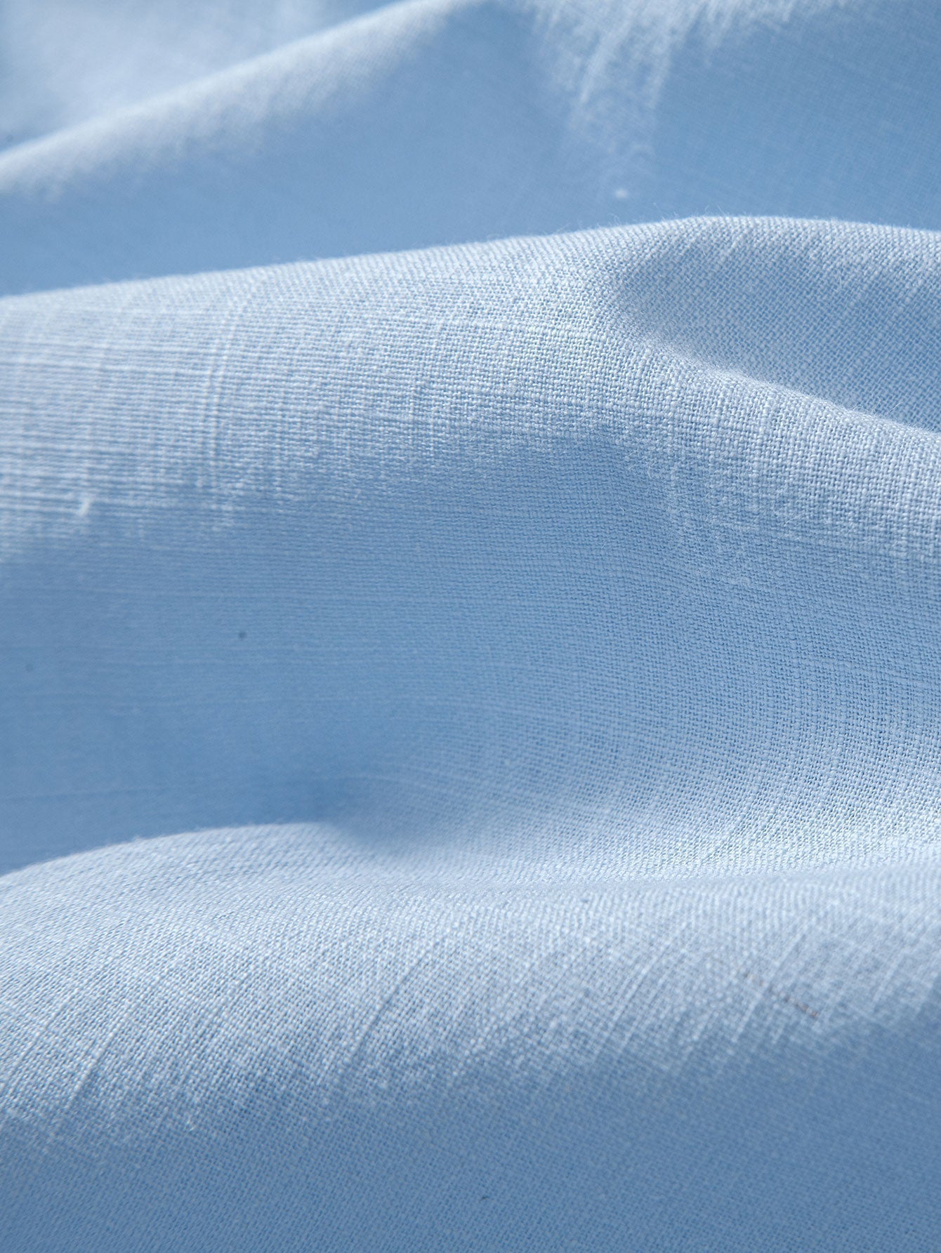 Close-up of blue fabric with visible texture