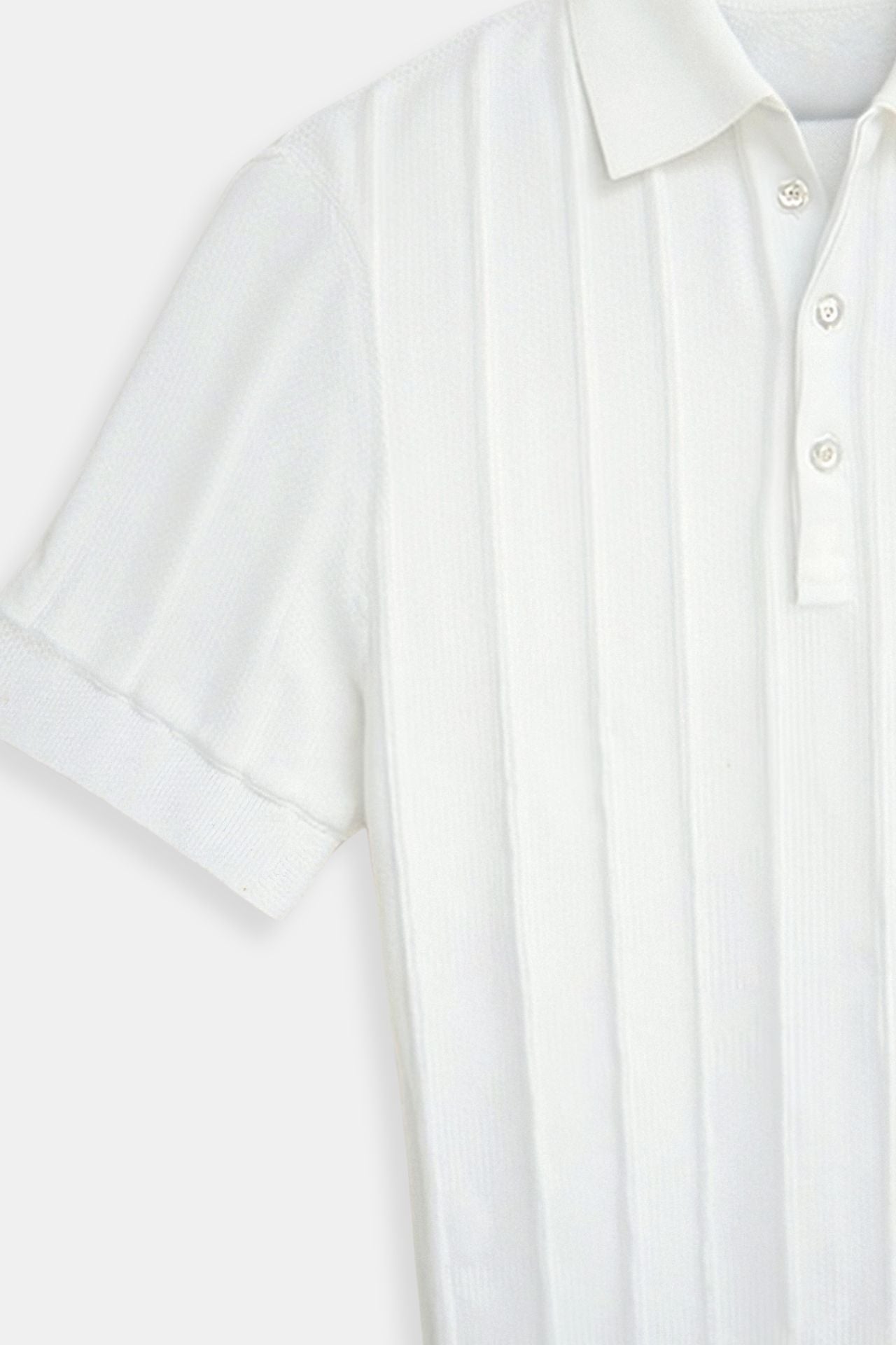 VERTICAL STRIPED BUTTON UP POLO - LORMIER - 