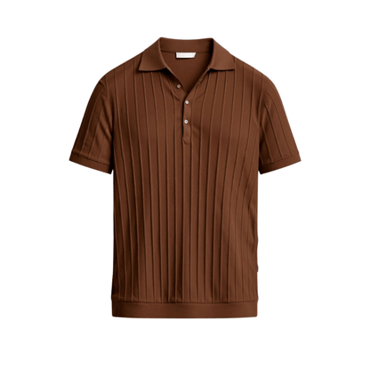 VERTICAL STRIPED BUTTON UP POLO - LORMIER - 