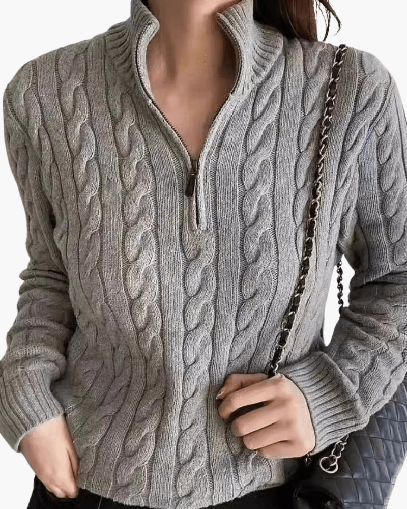 WOMEN'S VERBIER HALF ZIP SWEATER - LORMIER - 