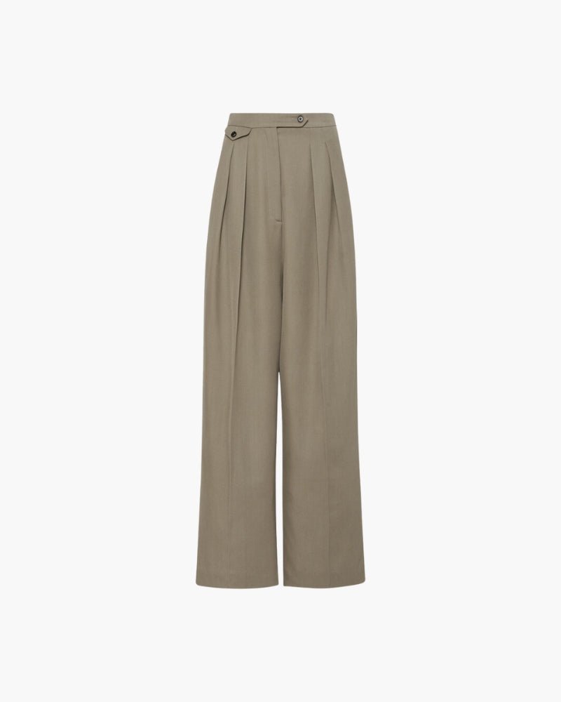 WOOLEN OVERSIZED PANTALON - LORMIER - 